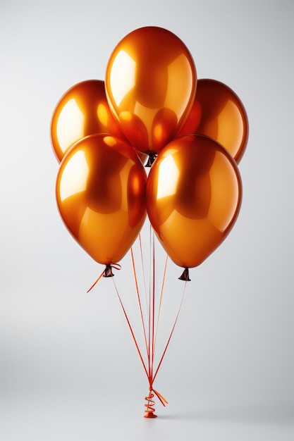 A group of colorful balloons isolated on a white background