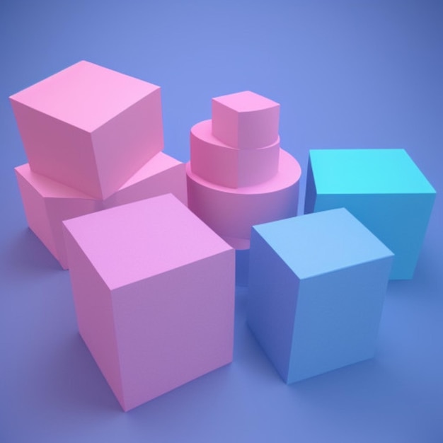 a group of colorful boxes