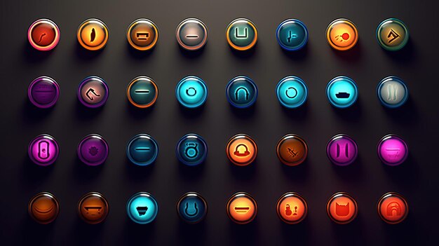 A group of colorful buttons Generative AI Art