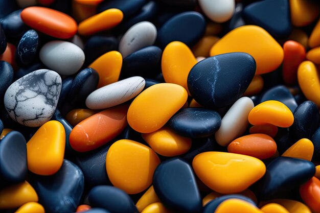 A group of colorful pebbles