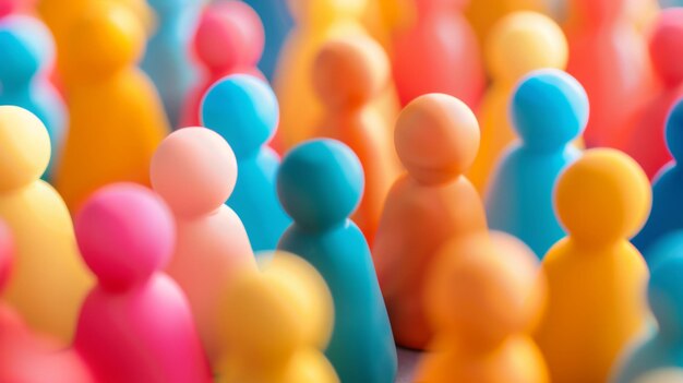 Group of Colorful People Standing Together