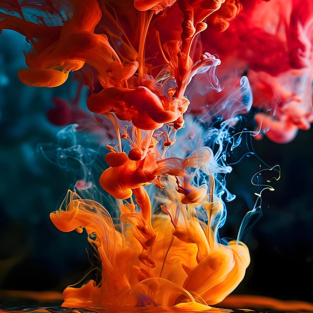 a group of colorful smokes floating in the air