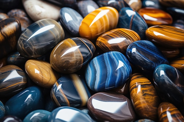 Photo a group of colorful stones