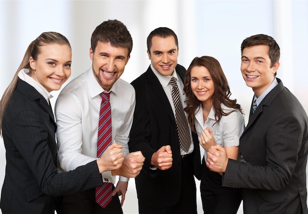 Group of confident businesspeople looking at camera