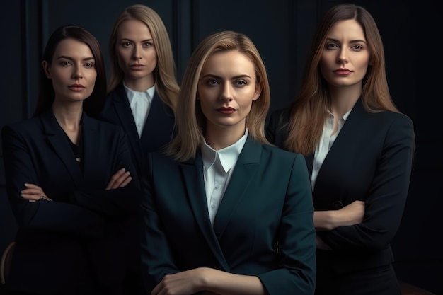 Group of confident female executives looking at the camera
