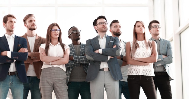 Group of confident young associates