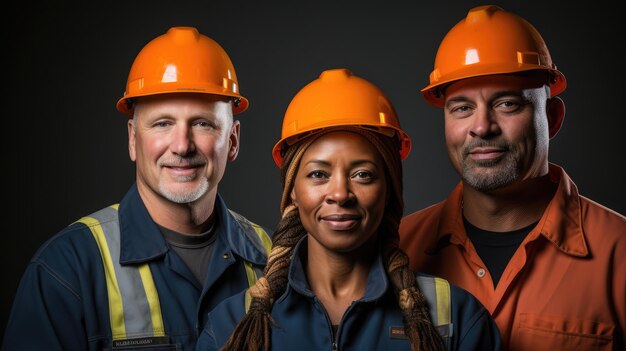 Photo a group of construction workers