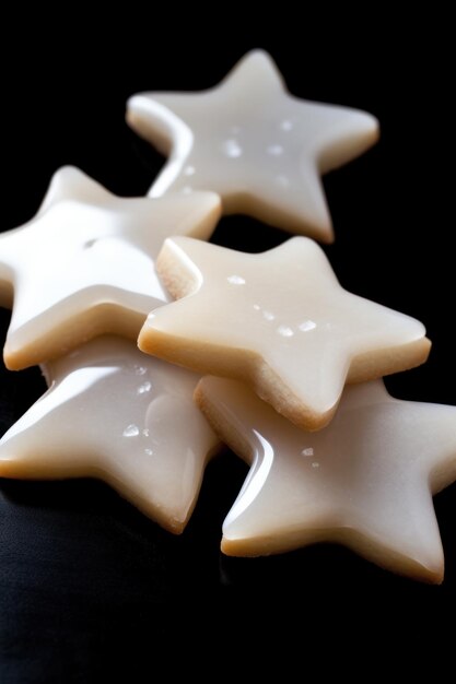 Photo a group of cookies in the shape of stars