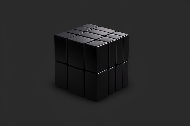 A group of dark cubes on a dark background