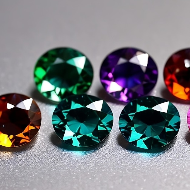 a group of different colored gems