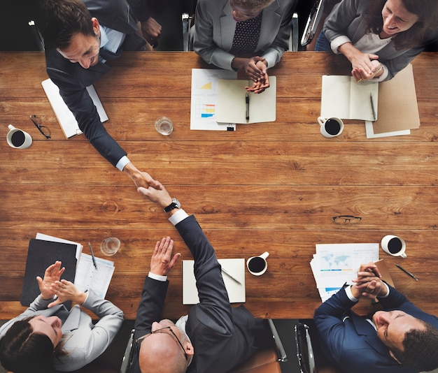 Group of diverse business people are having a meeting