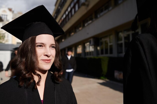 Photo group of diverse international graduating students celebrating