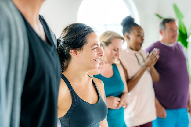 Group of diverse people at the gym