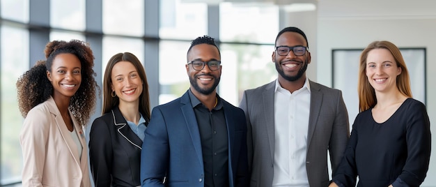 Photo group of diverse people together in office wallpaper