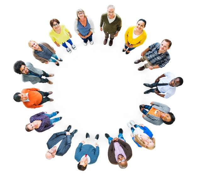 Photo group of diverse people 