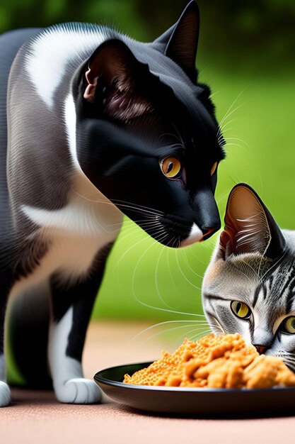 Foto un gruppo di cani e gatti