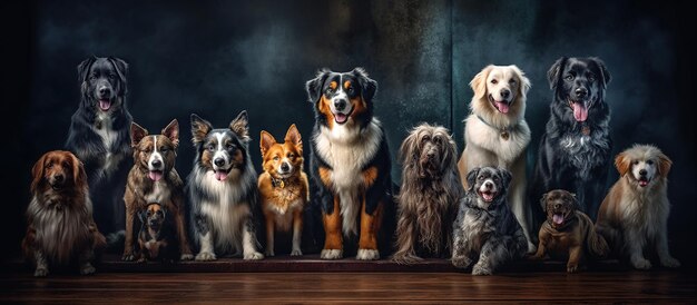 Группа собак Генеративный ИИ