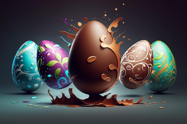 A group of easter eggs with the words " easter " on the front.