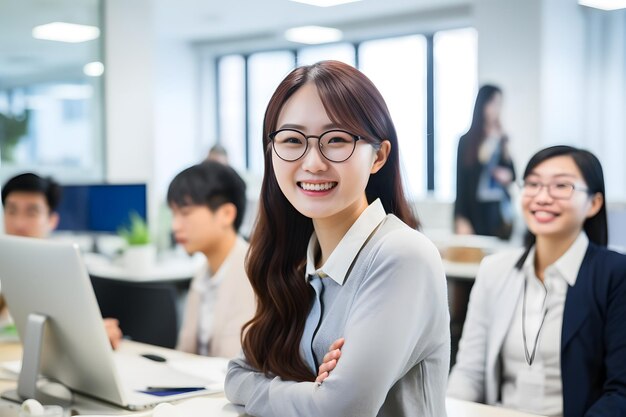 Photo a group of employee worker in startup company