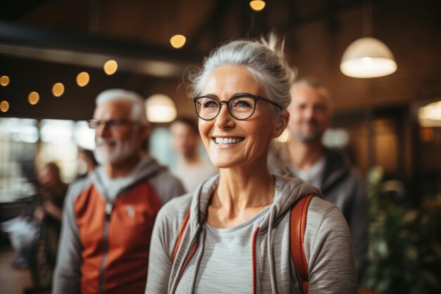 group fitness class for the elderly