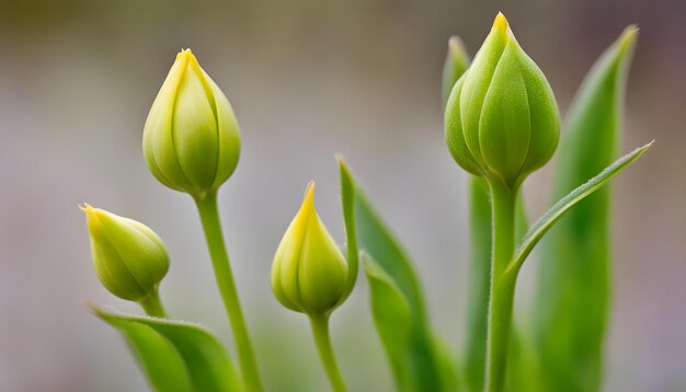 Photo a group of flowers that are in the grass