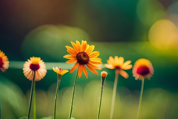 a group of flowers with the word quot on the side of it quot