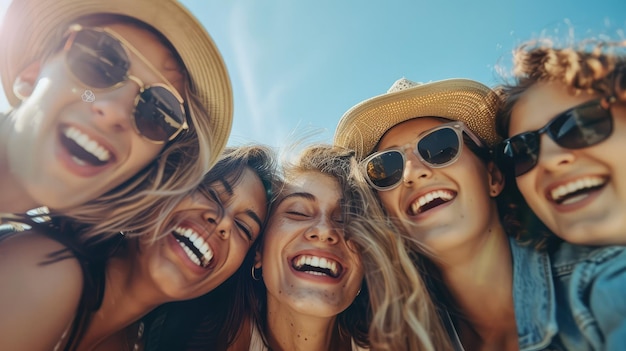 Group of friends bonding and having fun outdoors