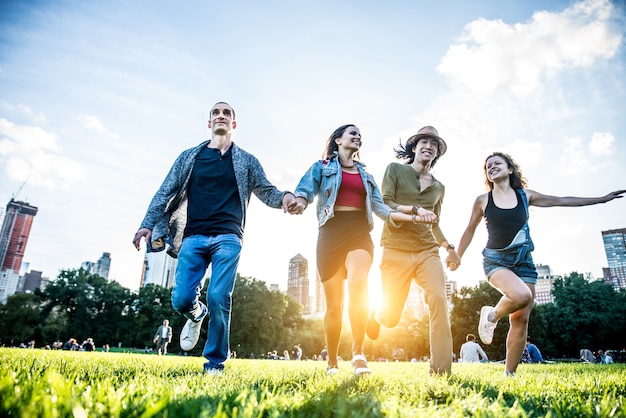 Group of friends in Central Park