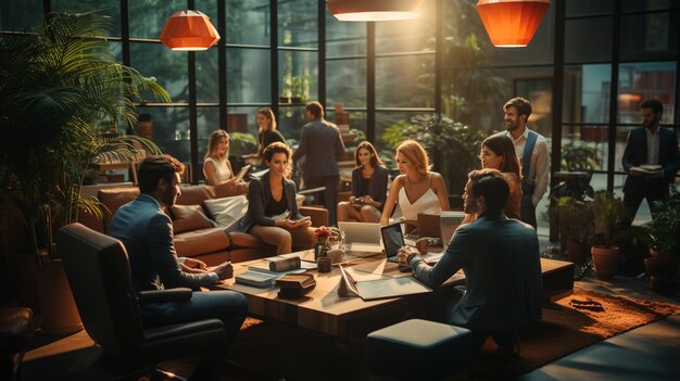 Foto un gruppo di amici che si divertono al bar