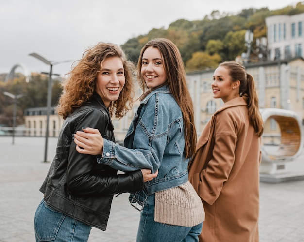 Group of friends having fun together