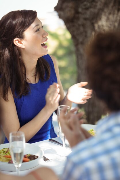 Gruppo di amici a pranzo