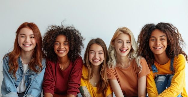 A group of friends laughing and talking together