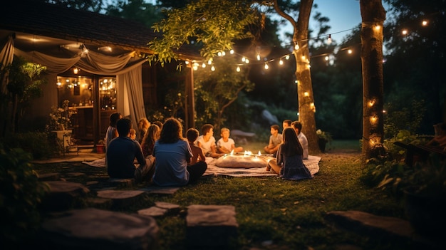 A Group Of Friends Organizing Neighborhood Background