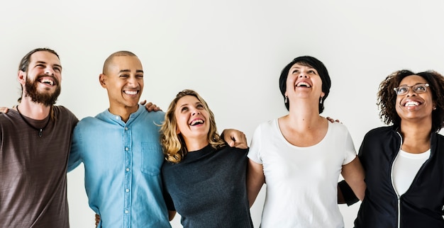 Photo group of friends spending time together