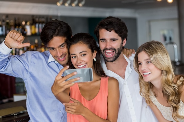 Group of friends taking a selfie