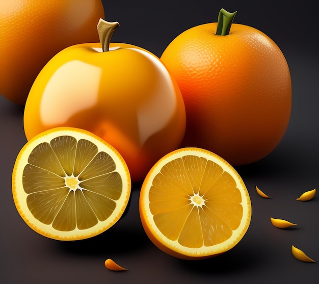 A group of fruit on a table