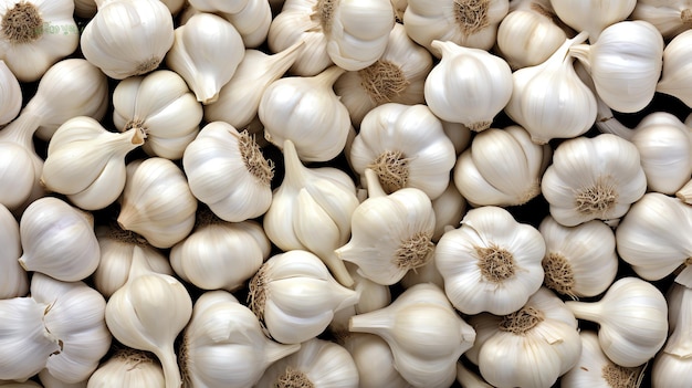 a group of garlic cloves