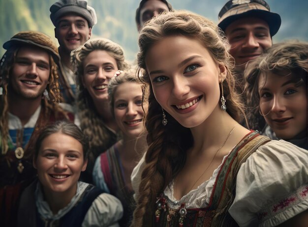 A group of germans in national dress