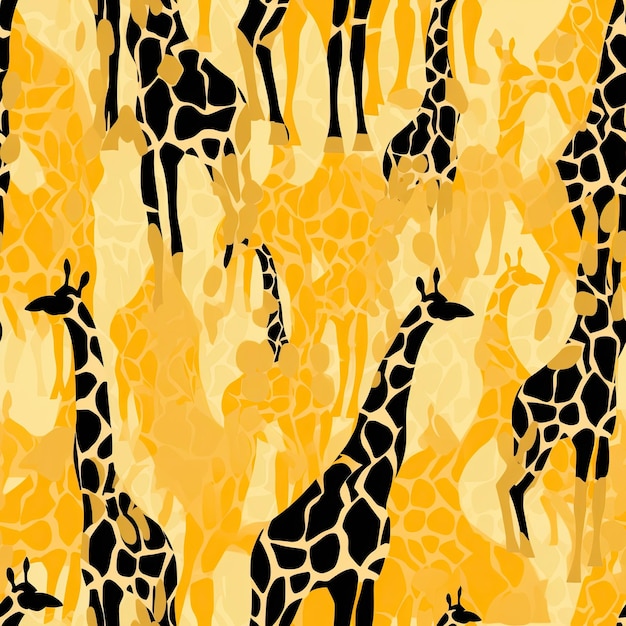 Foto un gruppo di giraffe sono in piedi in una linea