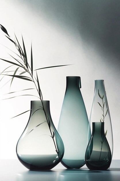 A group of glass vases with one that says " i love you ".