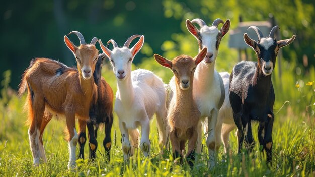 Группа коз.