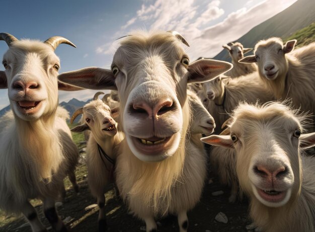 A group of goats