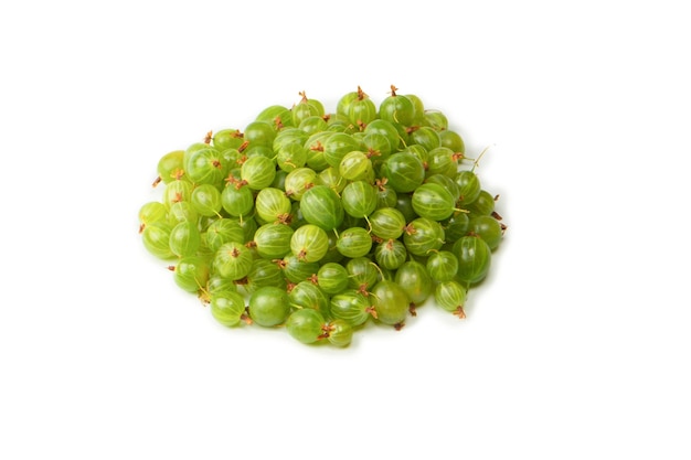 A group of gooseberries isolated on a white background