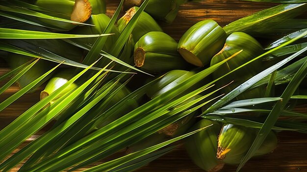 a group of green leaves