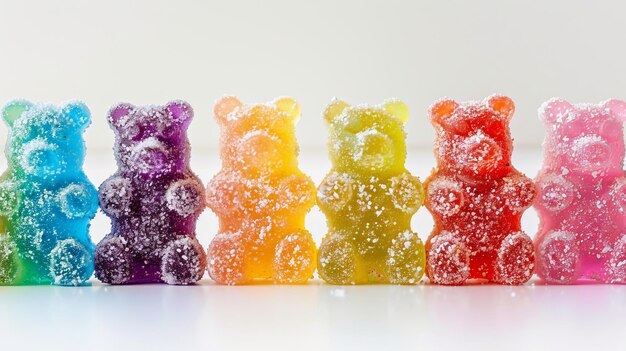 Photo group of gummy bears sitting together