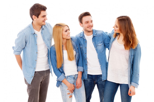 Group of happy young people