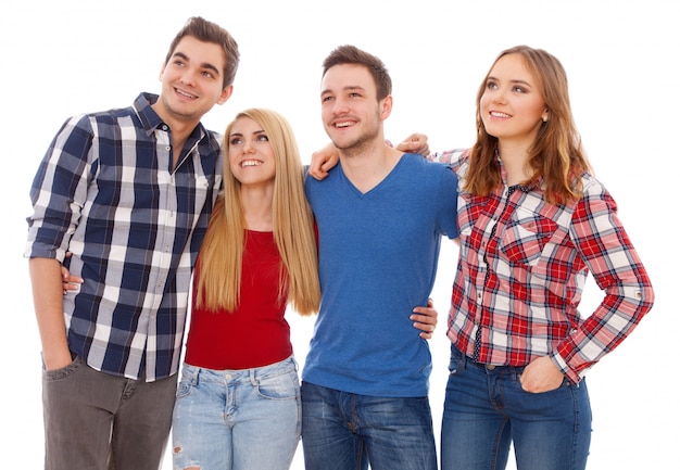 Group of happy young people