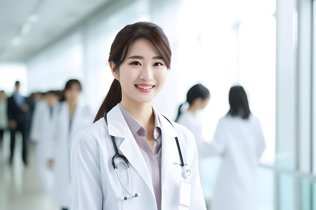 의료 종사자 그룹 의 의사 의 미소