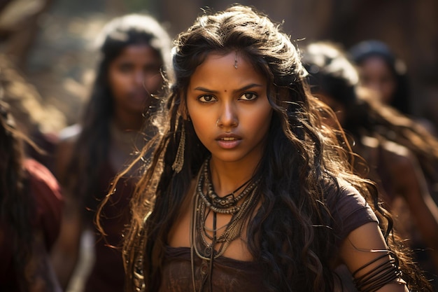 A group of indian girls