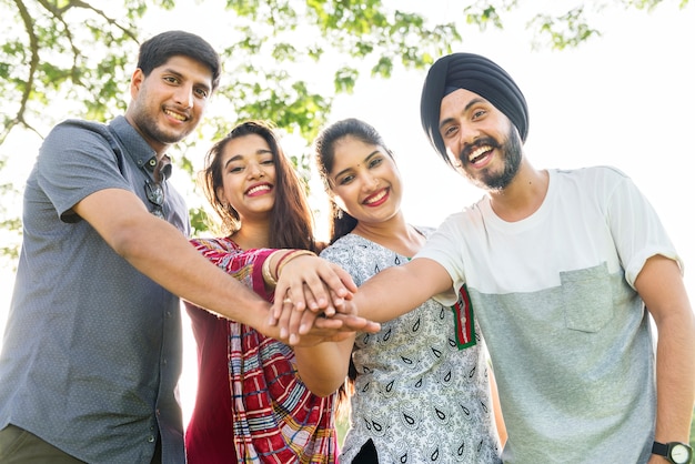 Group of Indian people at the park